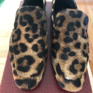 Tamara Mellon Stow 10 leopard loafers
